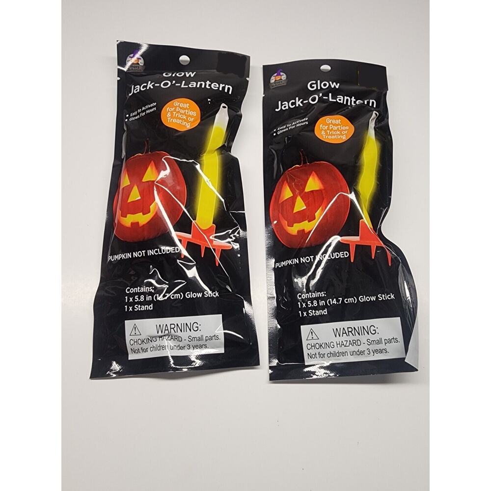 Happy Halloween Glow Jack-O’-Lantern 🎃 Glow Stick with Stand - NEW
